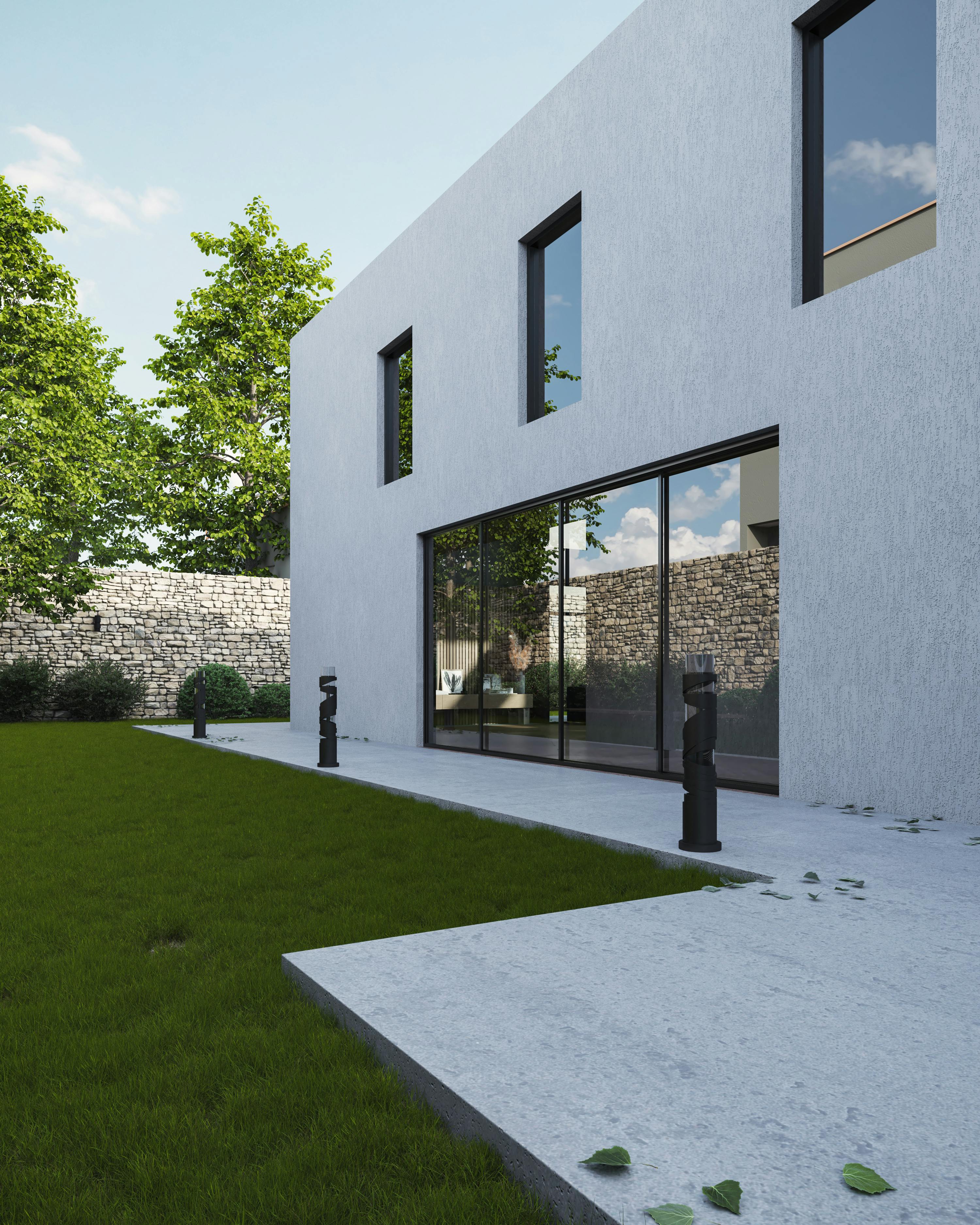 Maison en pierre entretenue par paysagiste Hush Garden Saint-Rambert
